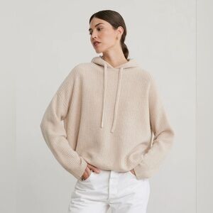 Jenni Kayne Cashmere Fisherman Hoodie in Oatmeal